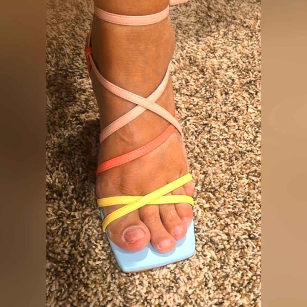 MARK FISHER Heeled multicolor Sandal.